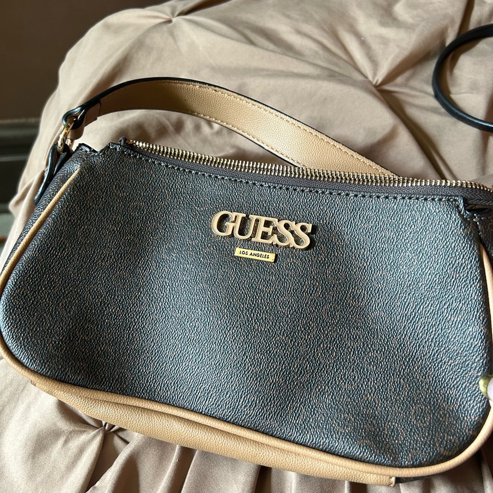 Brown GUESS shoulder bag